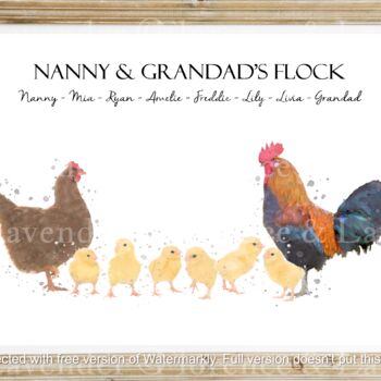 Personalised Chicken Family Print, 3 of 6