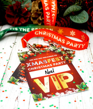 Xmas Fest Christmas Party Vip Lanyards Accessories, 2 of 12