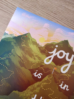 Joy Is In The Journey Print Unframed, 4 of 6