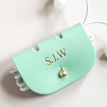 Personalised Leather Cable Tidy, 4 of 11