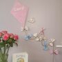 Cream Blue Pink Unisex Personalised Kite Nursery Decor, thumbnail 10 of 12