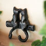 Antique Cast Iron Kissing Cats Double Coat/Key Hook, thumbnail 1 of 4