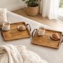 Matching Mr And Mrs Personalised Acacia Trays, thumbnail 1 of 2