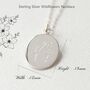 Dual Birthflower Engraved Oval Pendant, thumbnail 6 of 10