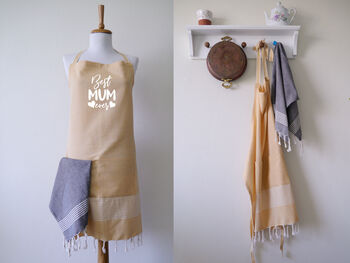 Personalised Cotton Apron, Tea Towels, Christmas Gift For Her, 5 of 10