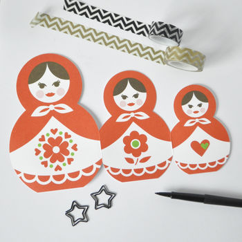 Russian Dolls Greetings Card, 9 of 10