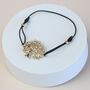 Black Stretch Bracelet With Sparkly Tree Charm, thumbnail 3 of 4