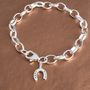 Silver Horseshoe Charm Bracelet, thumbnail 1 of 3