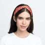 Mulberry Silk Headband Ditsy Red, thumbnail 2 of 4