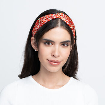 Mulberry Silk Headband Ditsy Red, 2 of 4