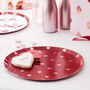 Rose Gold Foiled Valentines Heart Plates, thumbnail 1 of 3