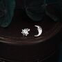 Mismatched Sun And Moon Stud Earrings, thumbnail 8 of 12