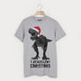 T Rexcellent Men's Christmas Dinosaur T Shirt, thumbnail 1 of 2