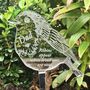 Personalised Robin Memorial Grave Marker Decoration, thumbnail 1 of 4