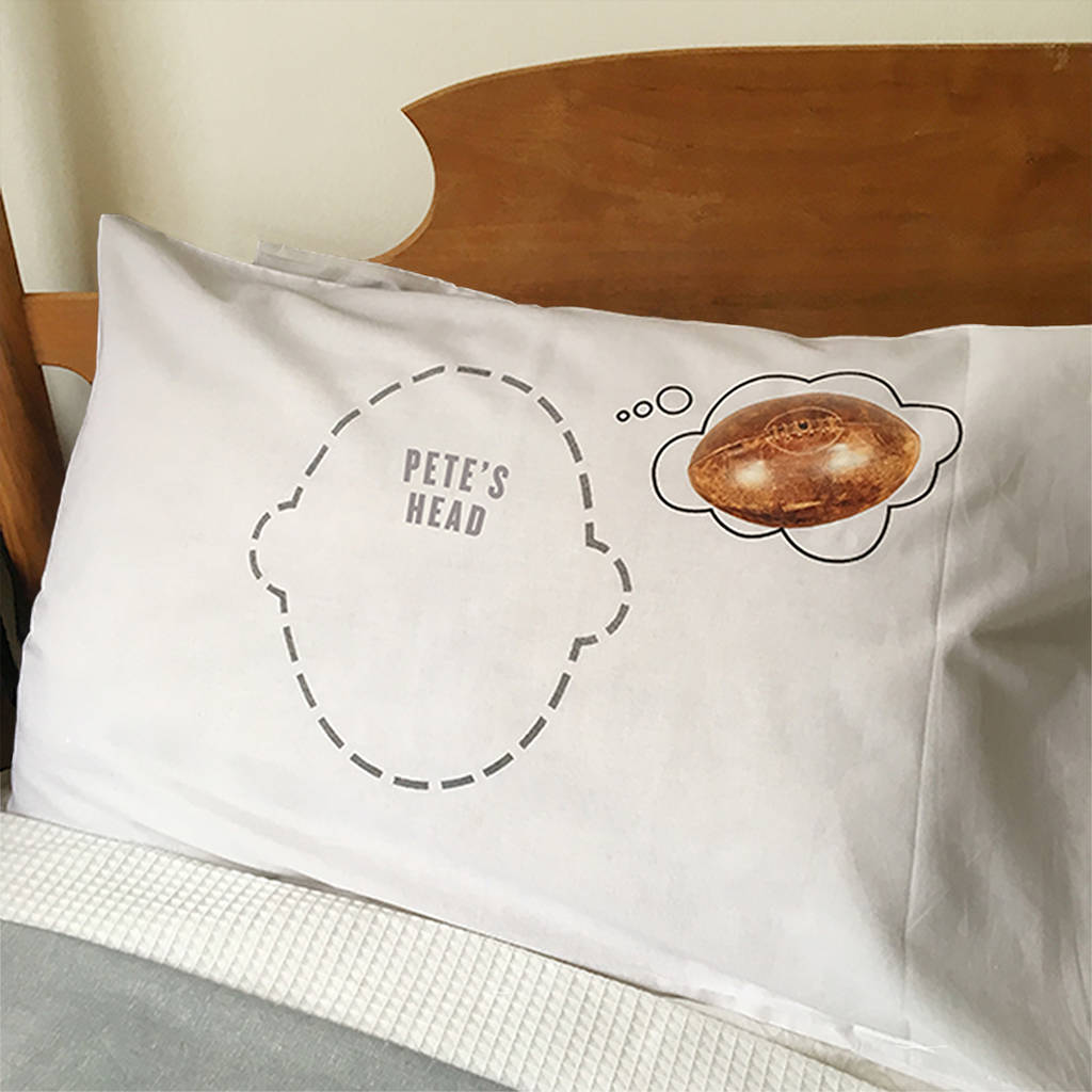 Personalised Pillowcase For Rugby Fans 'Rugby Dreams', 1 of 4