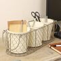 Personalised Grey Wire Office Desk Organiser Trio, thumbnail 9 of 10