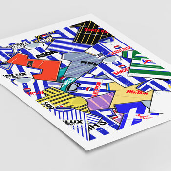 Sheffield Wednesday Football Shirt Mash Up Print, 2 of 3