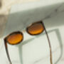 Brown Tortoise Shell Gold Rim Cat Eye Sunglasses, thumbnail 3 of 6