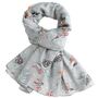 Snowy Woodland Print Scarf, thumbnail 2 of 6