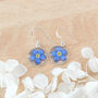 Sterling Silver Forget Me Not Dangle Earrings, thumbnail 3 of 4