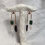 Freshwater Pearls And Vintage Turquoise Arch Earrings, thumbnail 5 of 7