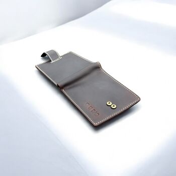 Personalised Handmade Leather Wallet For Christmas Gift, 4 of 12