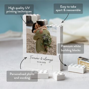Personalised Romantic Photo Block Keepsake Style, 3 of 11