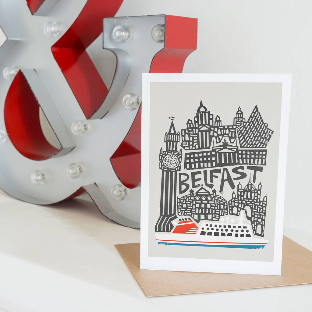 Belfast City Greeting Card By Fox & Velvet
