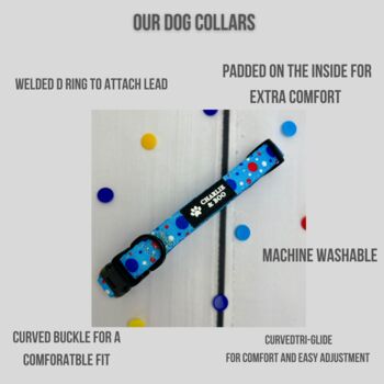 Blue Polka Dot Dog Collar, 3 of 3