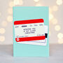 Personalised Train Ticket Christmas Card, thumbnail 1 of 5