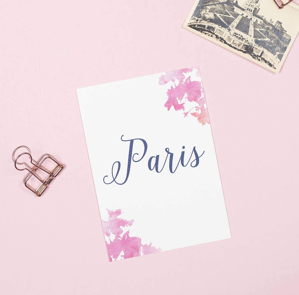 Pink And Navy Blossom Table Name Cards By Project Pretty