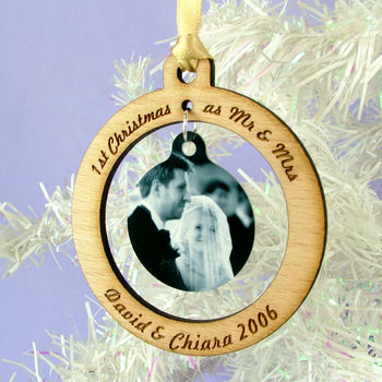 Newlyweds Personalised First Christmas Bauble, 2 of 2