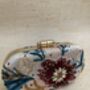Spring Bloom Handcrafted Oval Clutch, thumbnail 3 of 5