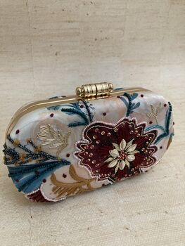 Spring Bloom Handcrafted Oval Clutch, 3 of 5