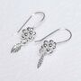Sterling Silver Grape Drop Earrings, thumbnail 3 of 5