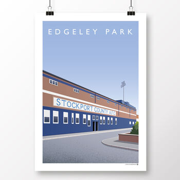 Stockport County Edgeley Park D Bergara Stand Poster, 2 of 7