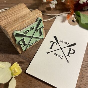 Personalised Monogram Stamp – Crossed Oars, 8 of 8