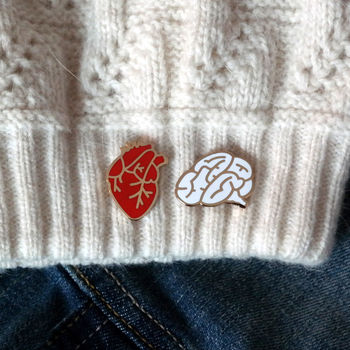Heart And Brain Pin Brooches, 3 of 12