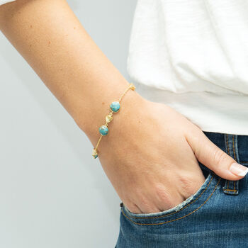 Gemstone Nugget And Chain Bracelet, 4 of 9