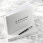 Engraved White Leather Wedding Guest Book, thumbnail 8 of 12