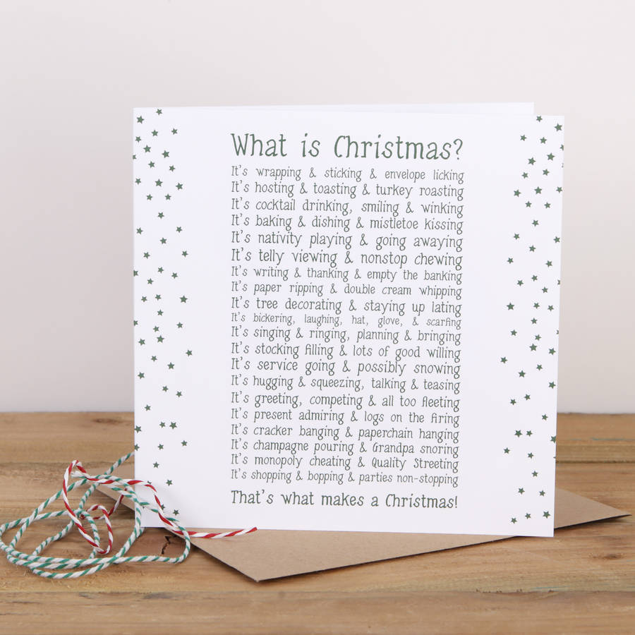 christmas poem christmas card with stars by bespoke verse