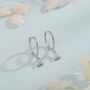 Sterling Silver Extra Tiny Three Cz Huggie Hoop Earrings, thumbnail 7 of 12