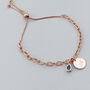 18ct Rose Gold Plated Personalised Birthstone Bracelet, thumbnail 1 of 10