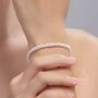 Sterling Silver Natural Freshwater Pearl Bracelet, thumbnail 5 of 9