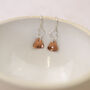 Sterling Silver And Copper Heart Earrings, thumbnail 1 of 5