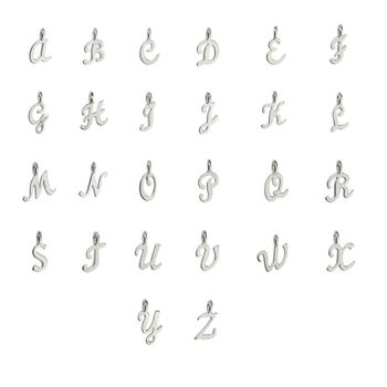 Girl's Silver Script Initial And Birthstone Necklace, 4 of 11