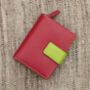 Personalised Small Mutlicolour Red Leather Purse, thumbnail 2 of 11
