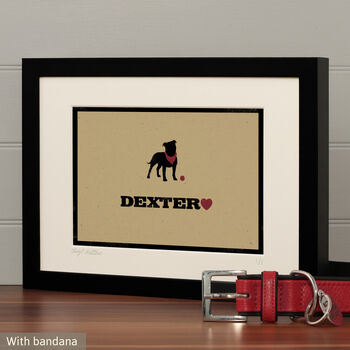 Personalised Staffy, Staffordshire Bull Terrier Print, 6 of 12