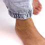 Sterling Silver Double Figaro Anklet, thumbnail 4 of 6
