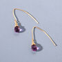 Amethyst Drop Earrings 14ct Gold Filled, thumbnail 2 of 7